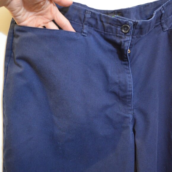 CINTAS Susan Fit Navy-Blue Straight Boot-Cut Pockets Polyest-Cotton Pants 14 SH - Picture 3 of 6